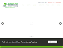 Tablet Screenshot of greenairtesting.com